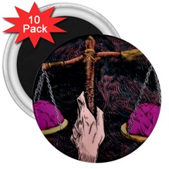 Jujutsu Kaisen Heart Design Heart Psychedelic Anime Hands 3  Magnets (10 pack) 