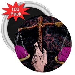 Jujutsu Kaisen Heart Design Heart Psychedelic Anime Hands 3  Magnets (100 pack)