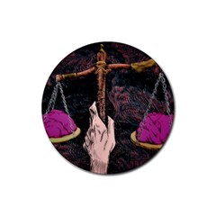 Jujutsu Kaisen Heart Design Heart Psychedelic Anime Hands Rubber Coaster (Round)