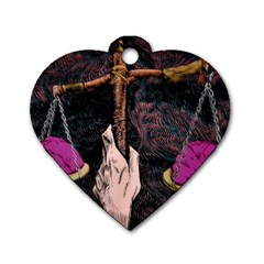 Jujutsu Kaisen Heart Design Heart Psychedelic Anime Hands Dog Tag Heart (One Side)