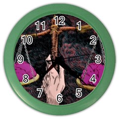 Jujutsu Kaisen Heart Design Heart Psychedelic Anime Hands Color Wall Clock