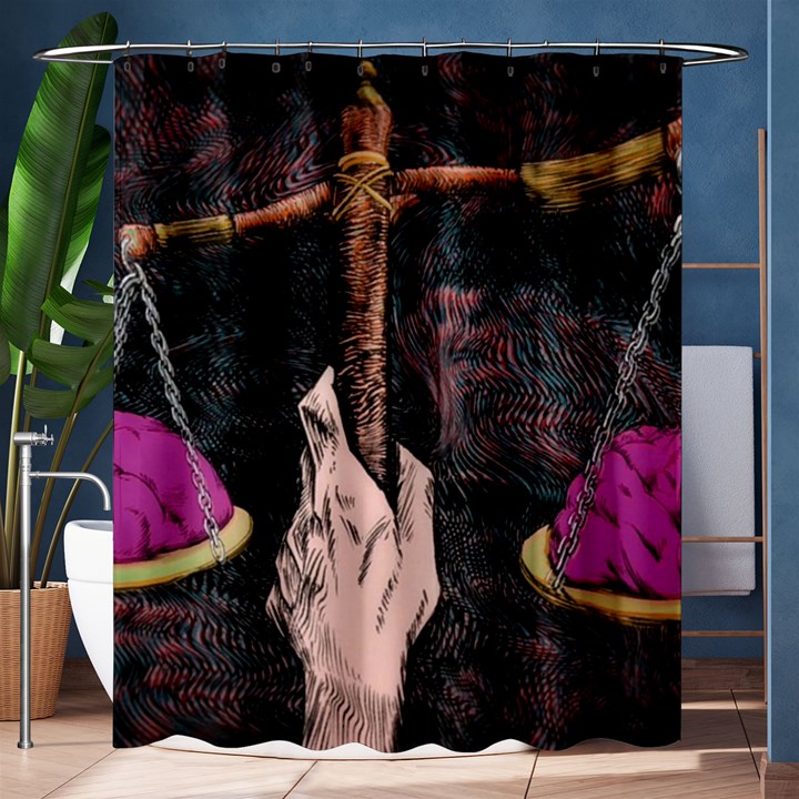 Jujutsu Kaisen Heart Design Heart Psychedelic Anime Hands Shower Curtain 60  x 72  (Medium) 