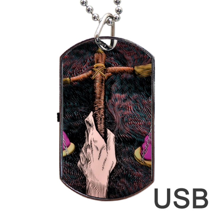 Jujutsu Kaisen Heart Design Heart Psychedelic Anime Hands Dog Tag USB Flash (Two Sides)