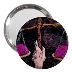 Jujutsu Kaisen Heart Design Heart Psychedelic Anime Hands 3  Handbag Mirrors