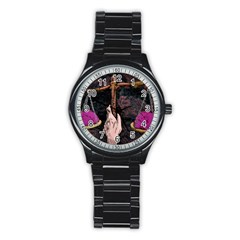 Jujutsu Kaisen Heart Design Heart Psychedelic Anime Hands Stainless Steel Round Watch by Sarkoni