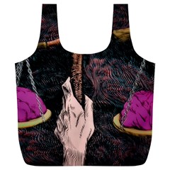 Jujutsu Kaisen Heart Design Heart Psychedelic Anime Hands Full Print Recycle Bag (xl) by Sarkoni