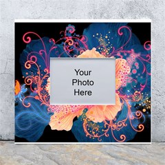 Abstract Art Artistic Bright Colors Contrast Flower Nature Petals Psychedelic White Wall Photo Frame 5  X 7  by Sarkoni