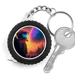 Illustration Trippy Psychedelic Astronaut Landscape Planet Mountains Measuring Tape by Sarkoni