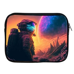 Illustration Trippy Psychedelic Astronaut Landscape Planet Mountains Apple Ipad 2/3/4 Zipper Cases by Sarkoni