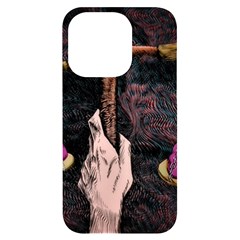 Jujutsu Kaisen Heart Design Heart Psychedelic Anime Hands iPhone 14 Pro Black UV Print Case