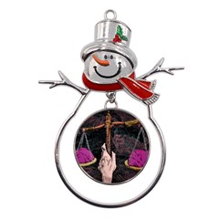 Jujutsu Kaisen Heart Design Heart Psychedelic Anime Hands Metal Snowman Ornament