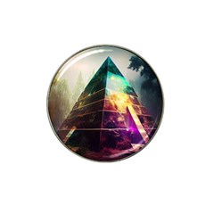 Tropical Forest Jungle Ar Colorful Midjourney Spectrum Trippy Psychedelic Nature Trees Pyramid Hat Clip Ball Marker (10 Pack) by Sarkoni