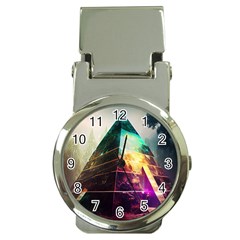 Tropical Forest Jungle Ar Colorful Midjourney Spectrum Trippy Psychedelic Nature Trees Pyramid Money Clip Watches