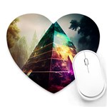 Tropical Forest Jungle Ar Colorful Midjourney Spectrum Trippy Psychedelic Nature Trees Pyramid Heart Mousepad Front