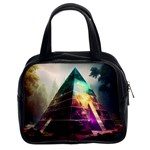 Tropical Forest Jungle Ar Colorful Midjourney Spectrum Trippy Psychedelic Nature Trees Pyramid Classic Handbag (Two Sides) Front