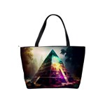 Tropical Forest Jungle Ar Colorful Midjourney Spectrum Trippy Psychedelic Nature Trees Pyramid Classic Shoulder Handbag Back