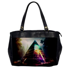 Tropical Forest Jungle Ar Colorful Midjourney Spectrum Trippy Psychedelic Nature Trees Pyramid Oversize Office Handbag