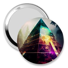 Tropical Forest Jungle Ar Colorful Midjourney Spectrum Trippy Psychedelic Nature Trees Pyramid 3  Handbag Mirrors