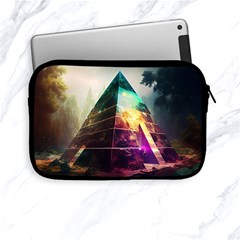 Tropical Forest Jungle Ar Colorful Midjourney Spectrum Trippy Psychedelic Nature Trees Pyramid Apple Ipad Mini Zipper Cases by Sarkoni