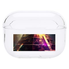 Tropical Forest Jungle Ar Colorful Midjourney Spectrum Trippy Psychedelic Nature Trees Pyramid Hard Pc Airpods Pro Case by Sarkoni