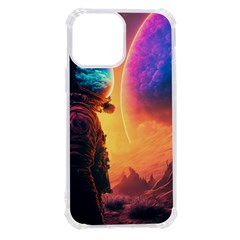 Illustration Trippy Psychedelic Astronaut Landscape Planet Mountains Iphone 13 Pro Max Tpu Uv Print Case by Sarkoni