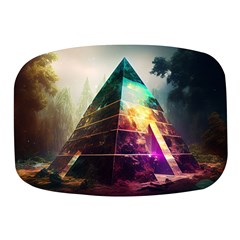 Tropical Forest Jungle Ar Colorful Midjourney Spectrum Trippy Psychedelic Nature Trees Pyramid Mini Square Pill Box by Sarkoni