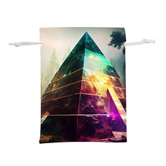 Tropical Forest Jungle Ar Colorful Midjourney Spectrum Trippy Psychedelic Nature Trees Pyramid Lightweight Drawstring Pouch (S)