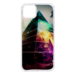 Tropical Forest Jungle Ar Colorful Midjourney Spectrum Trippy Psychedelic Nature Trees Pyramid Iphone 14 Plus Tpu Uv Print Case by Sarkoni