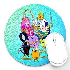 Adventure Time Cartoon Round Mousepad by Sarkoni