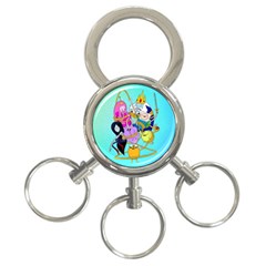 Adventure Time Cartoon 3-ring Key Chain by Sarkoni