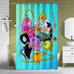 Adventure Time Cartoon Shower Curtain 48  X 72  (small)  by Sarkoni