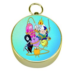 Adventure Time Cartoon Gold Compasses by Sarkoni