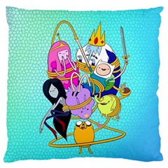 Adventure Time Cartoon Standard Premium Plush Fleece Cushion Case (two Sides) by Sarkoni