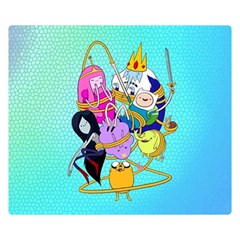 Adventure Time Cartoon Two Sides Premium Plush Fleece Blanket (small) by Sarkoni