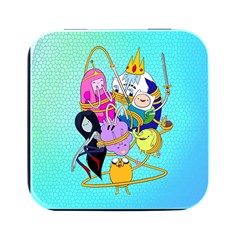 Adventure Time Cartoon Square Metal Box (black) by Sarkoni