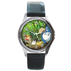 Anime My Neighbor Totoro Jungle Round Metal Watch by Sarkoni