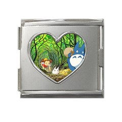 Anime My Neighbor Totoro Jungle Mega Link Heart Italian Charm (18mm) by Sarkoni