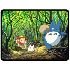 Anime My Neighbor Totoro Jungle Fleece Blanket (large) by Sarkoni