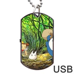 Anime My Neighbor Totoro Jungle Dog Tag Usb Flash (one Side) by Sarkoni