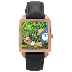 Anime My Neighbor Totoro Jungle Rose Gold Leather Watch  by Sarkoni