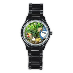 Anime My Neighbor Totoro Jungle Stainless Steel Round Watch by Sarkoni