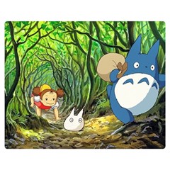 Anime My Neighbor Totoro Jungle Two Sides Premium Plush Fleece Blanket (medium) by Sarkoni