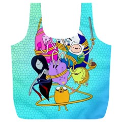 Adventure Time Cartoon Full Print Recycle Bag (xxl) by Sarkoni