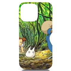 Anime My Neighbor Totoro Jungle Iphone 14 Pro Max Black Uv Print Case by Sarkoni