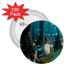 Anime My Neighbor Totoro Jungle Natural 2 25  Buttons (100 Pack)  by Sarkoni