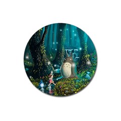 Anime My Neighbor Totoro Jungle Natural Magnet 3  (round) by Sarkoni