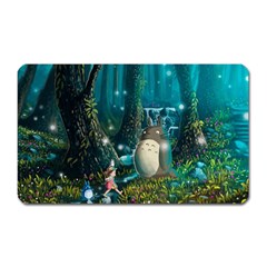 Anime My Neighbor Totoro Jungle Natural Magnet (rectangular) by Sarkoni