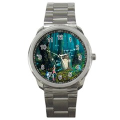 Anime My Neighbor Totoro Jungle Natural Sport Metal Watch by Sarkoni