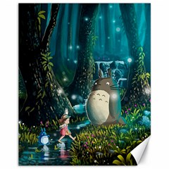 Anime My Neighbor Totoro Jungle Natural Canvas 11  X 14  by Sarkoni