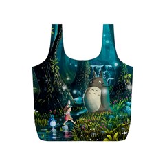 Anime My Neighbor Totoro Jungle Natural Full Print Recycle Bag (s) by Sarkoni